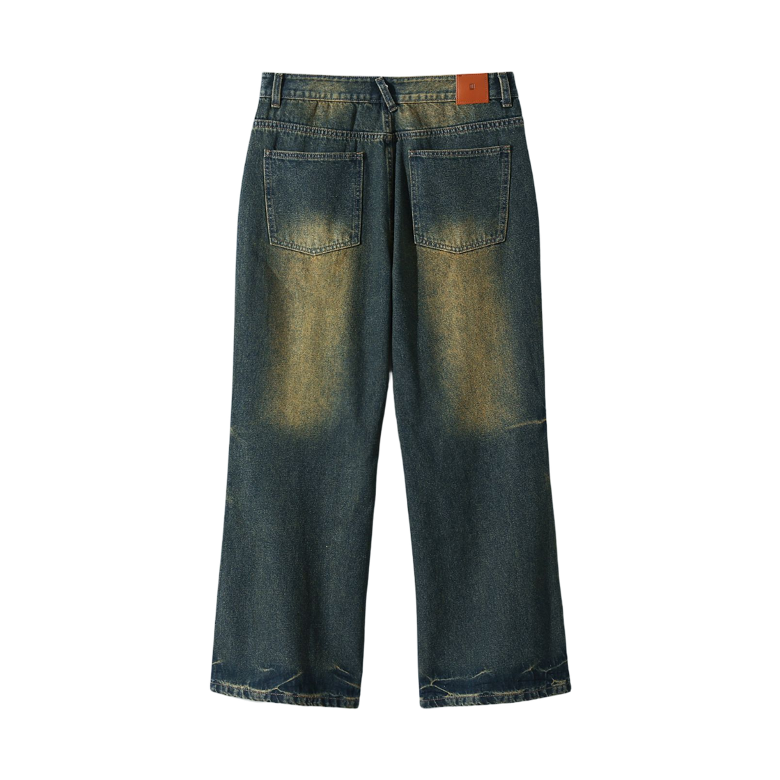 디미트리블랙 에센셜 와이드 플레어 핏 데님 팬츠 옐로우 워싱(Dimitri Black Essential Wide Flare Fit Denim Pants Yellow Washing) - 2