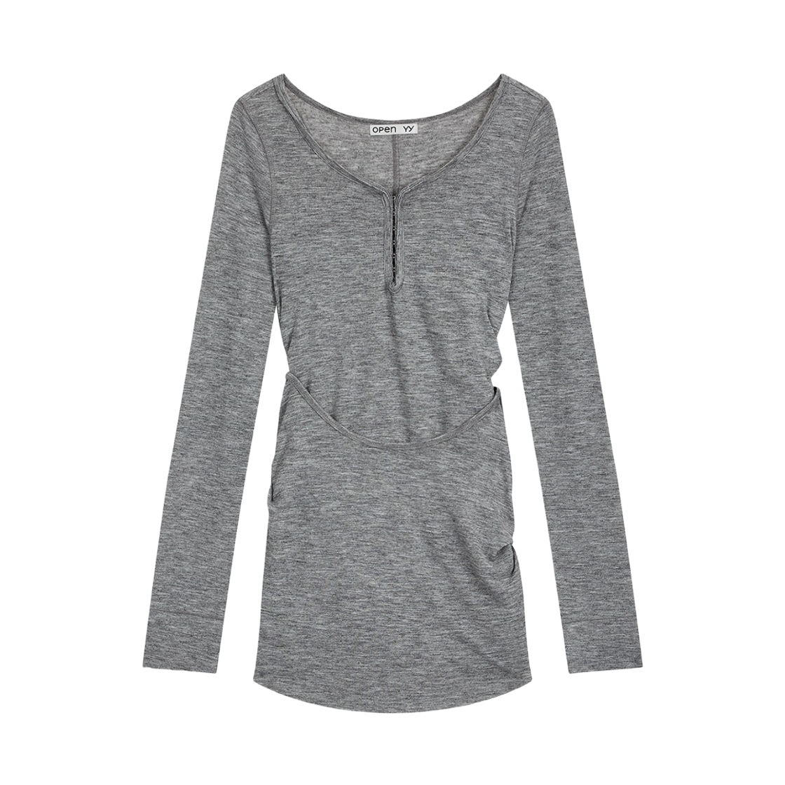 (W) 오픈 Yy 컨버터블 후크 탑 드레스 그레이((W) Open Yy Convertible Hook Top Dress Gray)