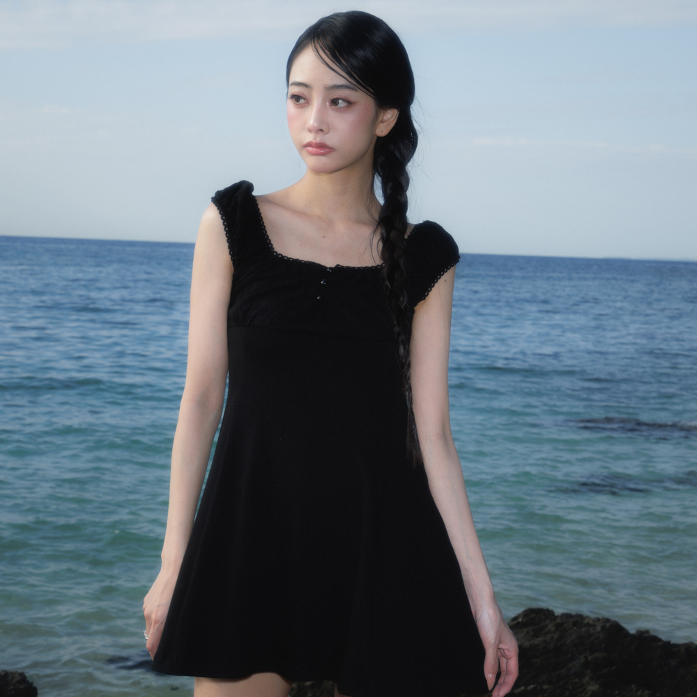 로제프란츠 플라워 펀칭 미니 드레스 블랙(Rosefrantz Flower Punching Mini Dress [Black]) - 5