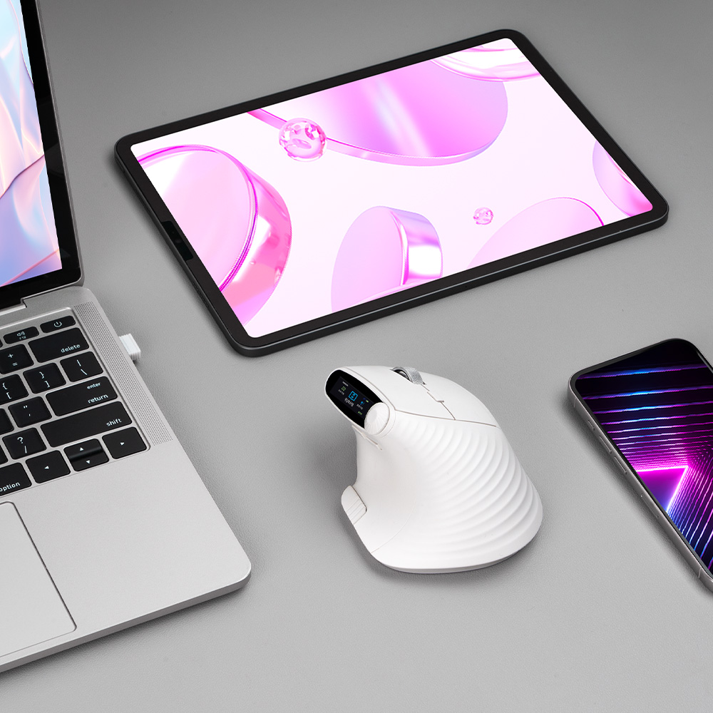 로이체 프리미엄 스마트 다이얼 인체공학 저소음 블루투스 충전식 버티컬 무선 마우스(Royche Ergonomic Vertical Wireless Mouse with Smart Dial, Silent Click, Bluetooth & Rechargeable - Premium Edition) - 6