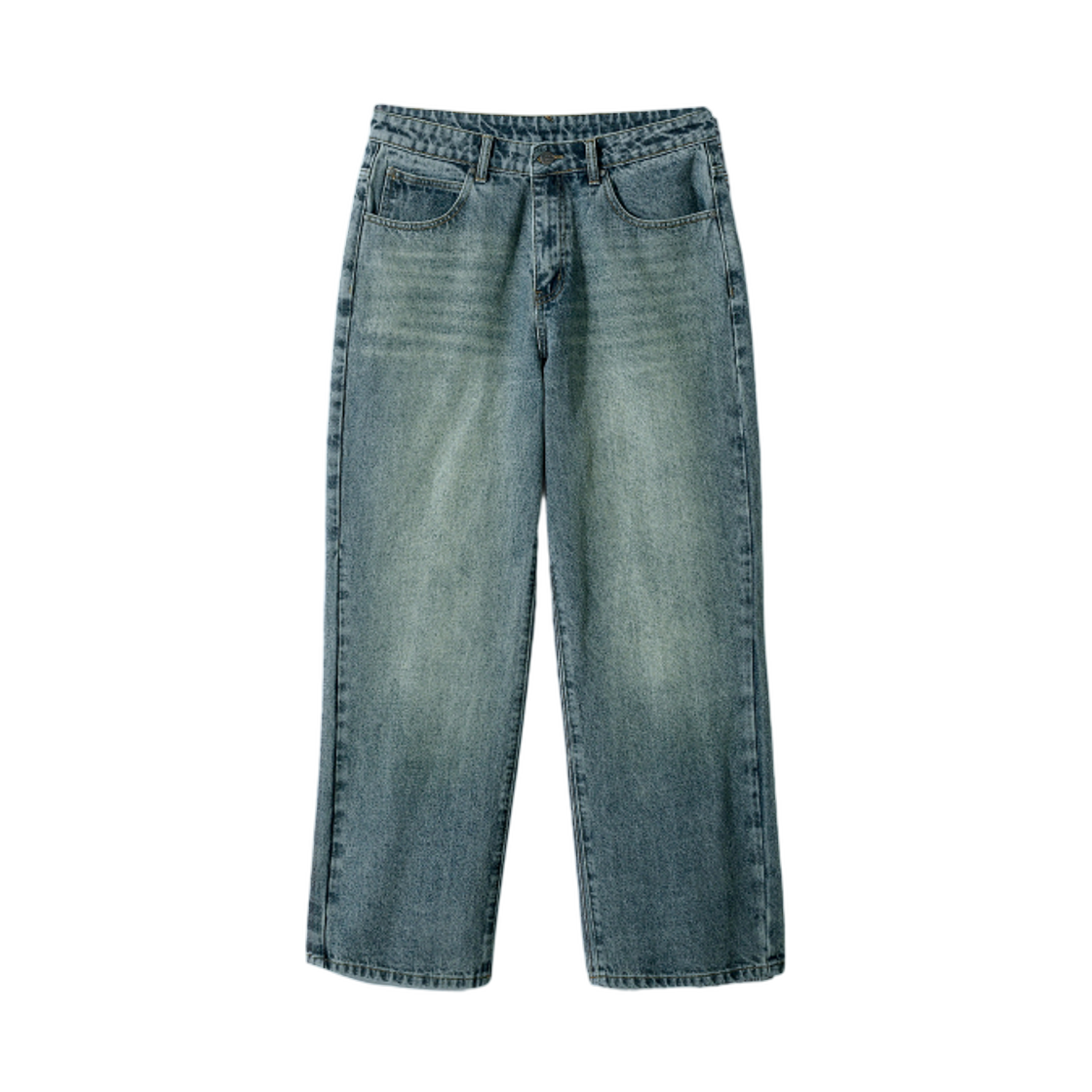 디미트리블랙 ASI 포 하우스 워시드 스트레이트 핏 데님 팬츠 더스트 인디고(Dimitri Black ASI Four Seasons Washed Straight Fit Denim Pants Dust Indigo) - 1