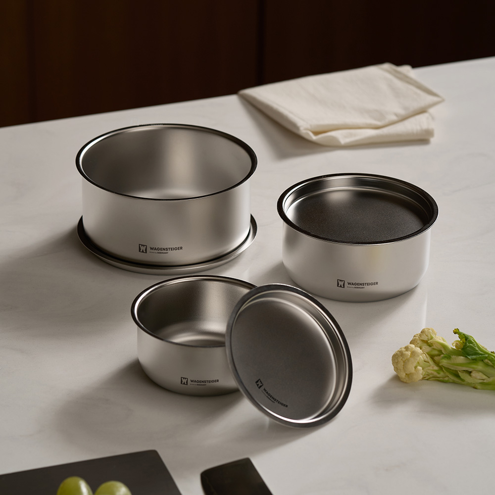 바겐슈타이거 룬다르트 무연마제 스텐 304 캐니스터 깊은형(중)1200ml(WAGENSTEIGER Rundart Non-Polishing Stainless Steel 304 Canister Deep Type (Medium) 1200ml) - 4