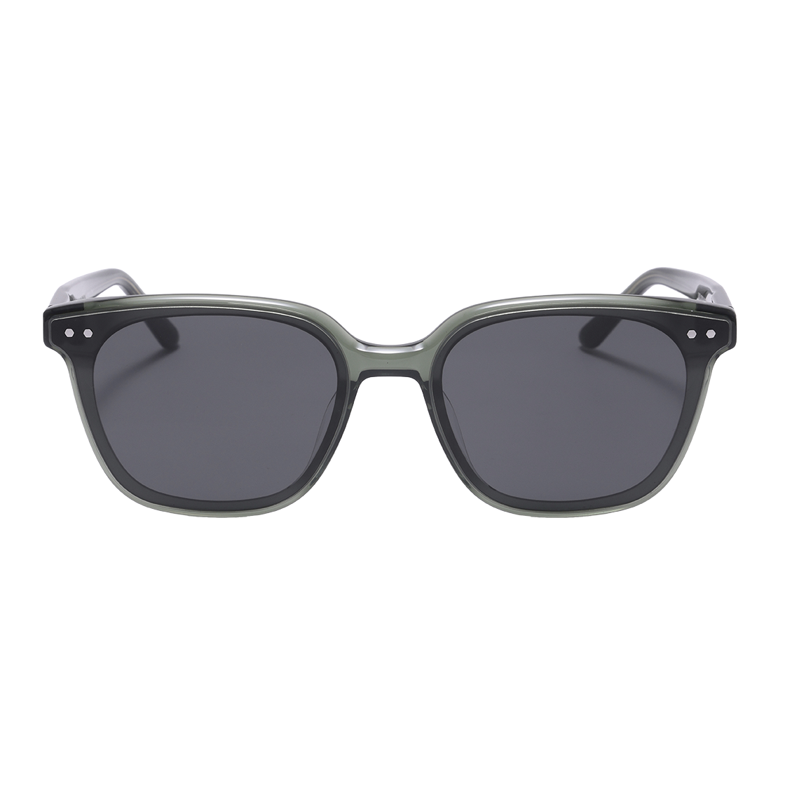 SBS1603 1313G ALO EYEWEAR [SILVERBITE] SBS1603 1313G Flat Bar Square Khaki Sunglasses
