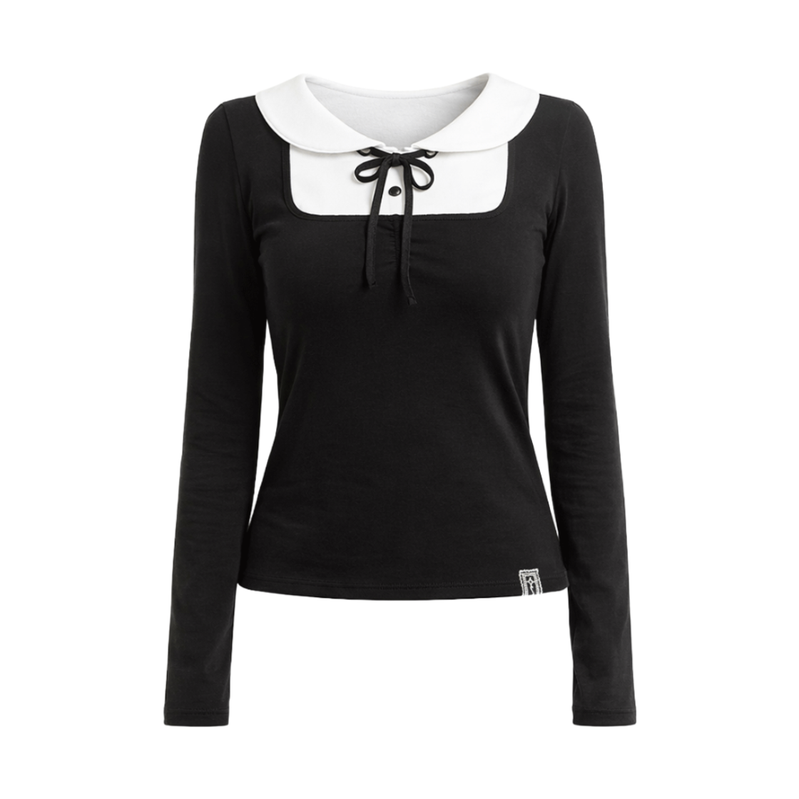 준수이 엔티티 01-03 플랫 카라 롱 슬리브 블랙(JUNSUI ENT 01-03 Flat Collar Long Sleeve Black) - 1