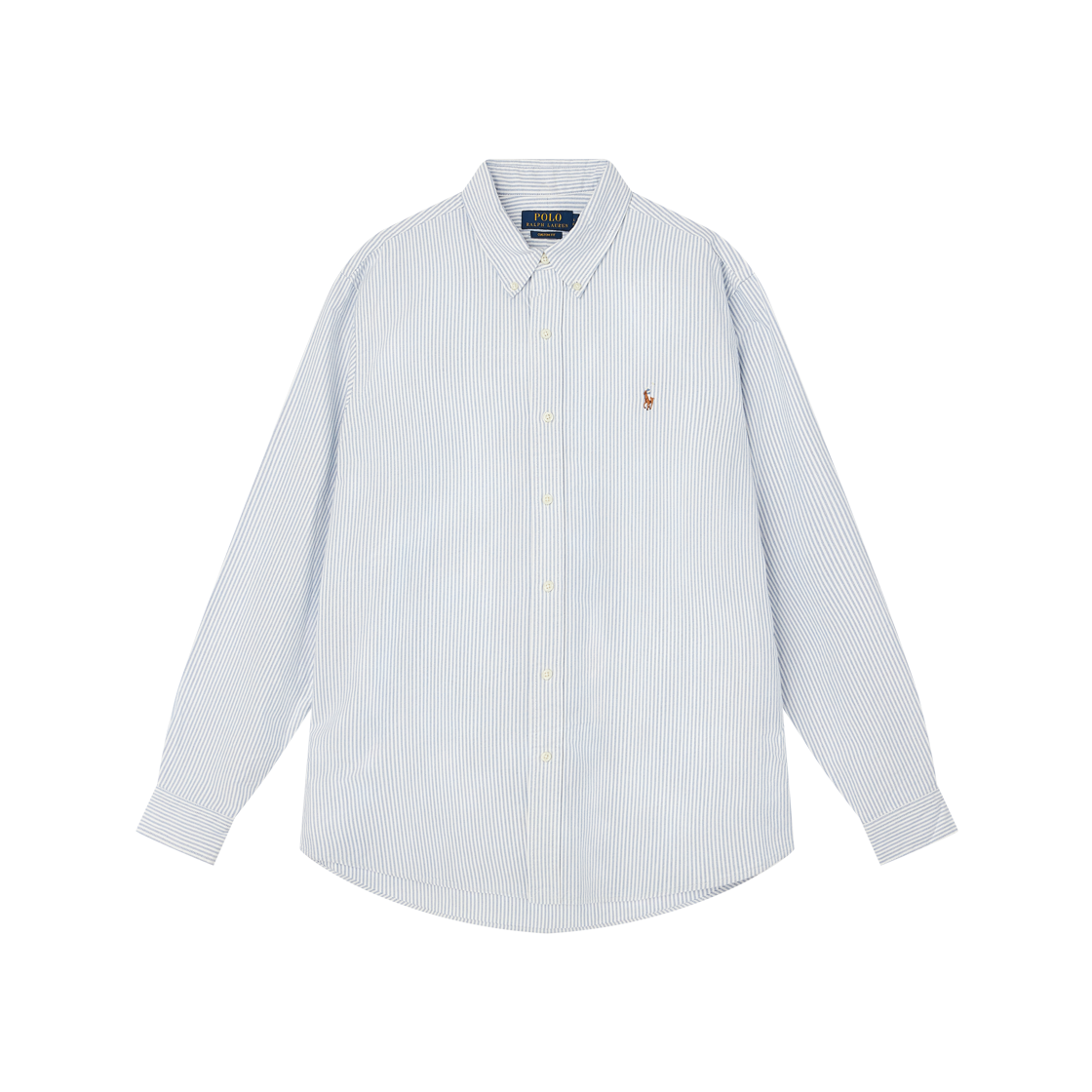 [10%적립] 폴로 랄프 로렌 커스텀핏 옥스포드 셔츠 블루 화이트 스트라이프 - 26SS([10%적립] Polo Ralph Lauren Custom Fit Oxford Shirt Blue White Stripe - 26SS)