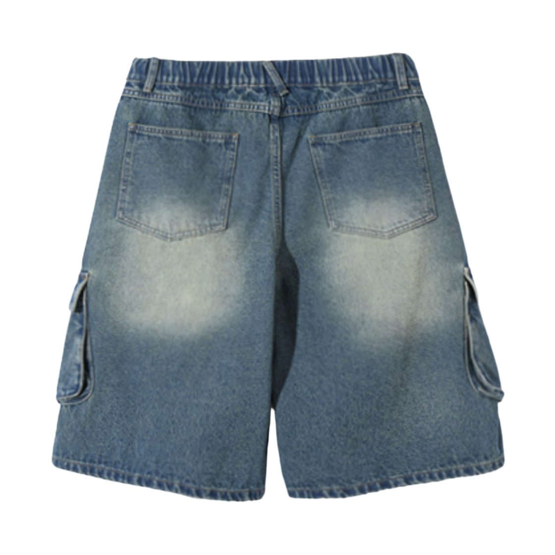 디미트리블랙 바이오 워싱 카고 버뮤다 데님 팬츠 인디고(Dimitri Black Bio Washing Cargo Bermuda Denim Pants Indigo) - 2