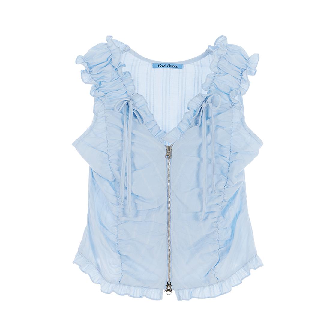 로제프란츠 투웨이 프릴 리본 슬리브리스 썸머 블루(Rosefrantz Two-way Frill Ribbon Sleeveless [Summer Blue])