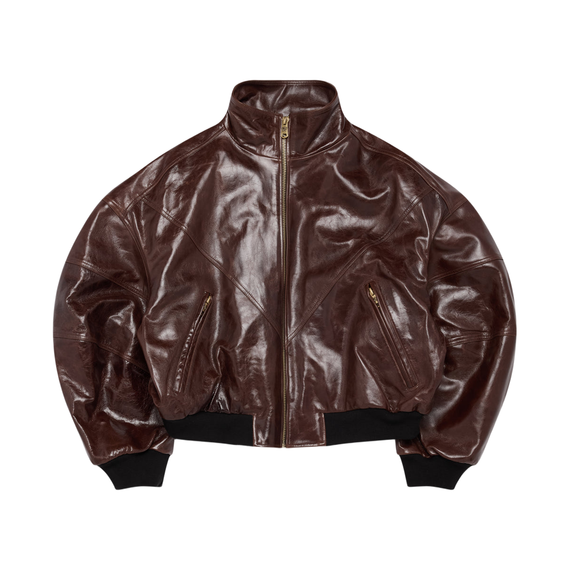 윌리 차바리아 러프 라이더 레더 자켓 초콜릿(Willy Chavarria Ruff Rider Leather Jacket Chocolate)