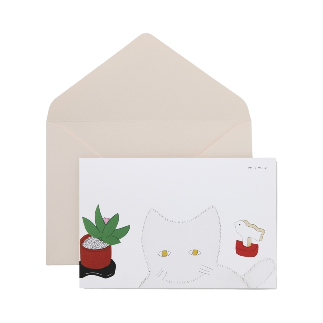 안자이 미즈마루 메시지 카드 - 고양이(Anzai Mizumaru Message Card - Cat)