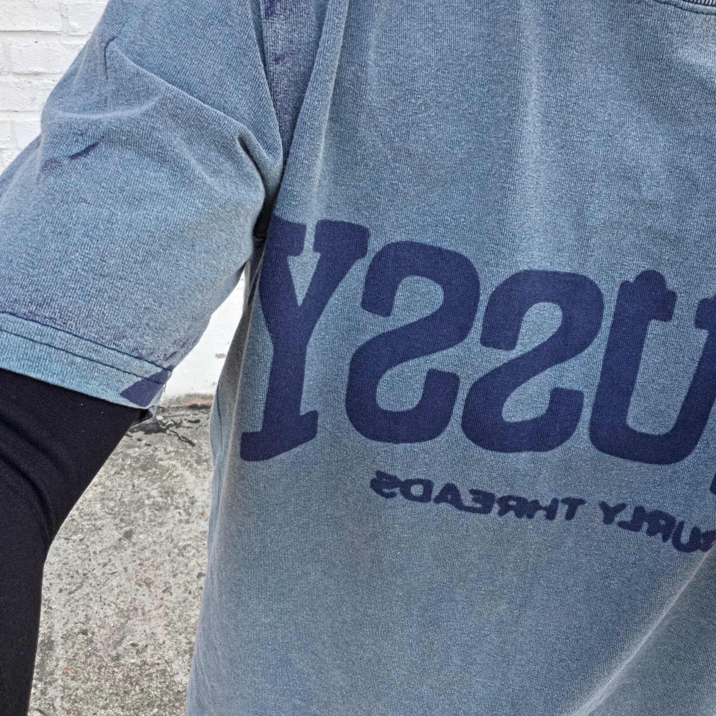 Stussy Burly Stone Washed Tee Navy, Dsquared2 Cool Guy Jeans Black 착용 스타일 - 3