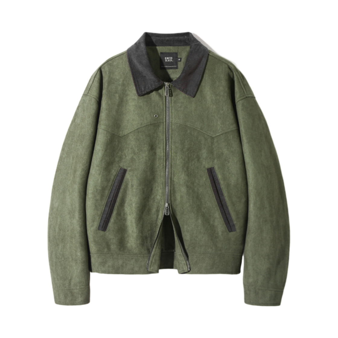 디미트리블랙 투웨이 웨스턴 비건 스웨이드 자켓 올리브(Dimitri Black 2Way Western Vegan Suede Jacket Olive)