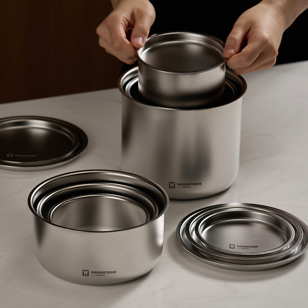 바겐슈타이거 룬다르트 무연마제 스텐 304 캐니스터 깊은형(중)1200ml(WAGENSTEIGER Rundart Non-Polishing Stainless Steel 304 Canister Deep Type (Medium) 1200ml) - 3