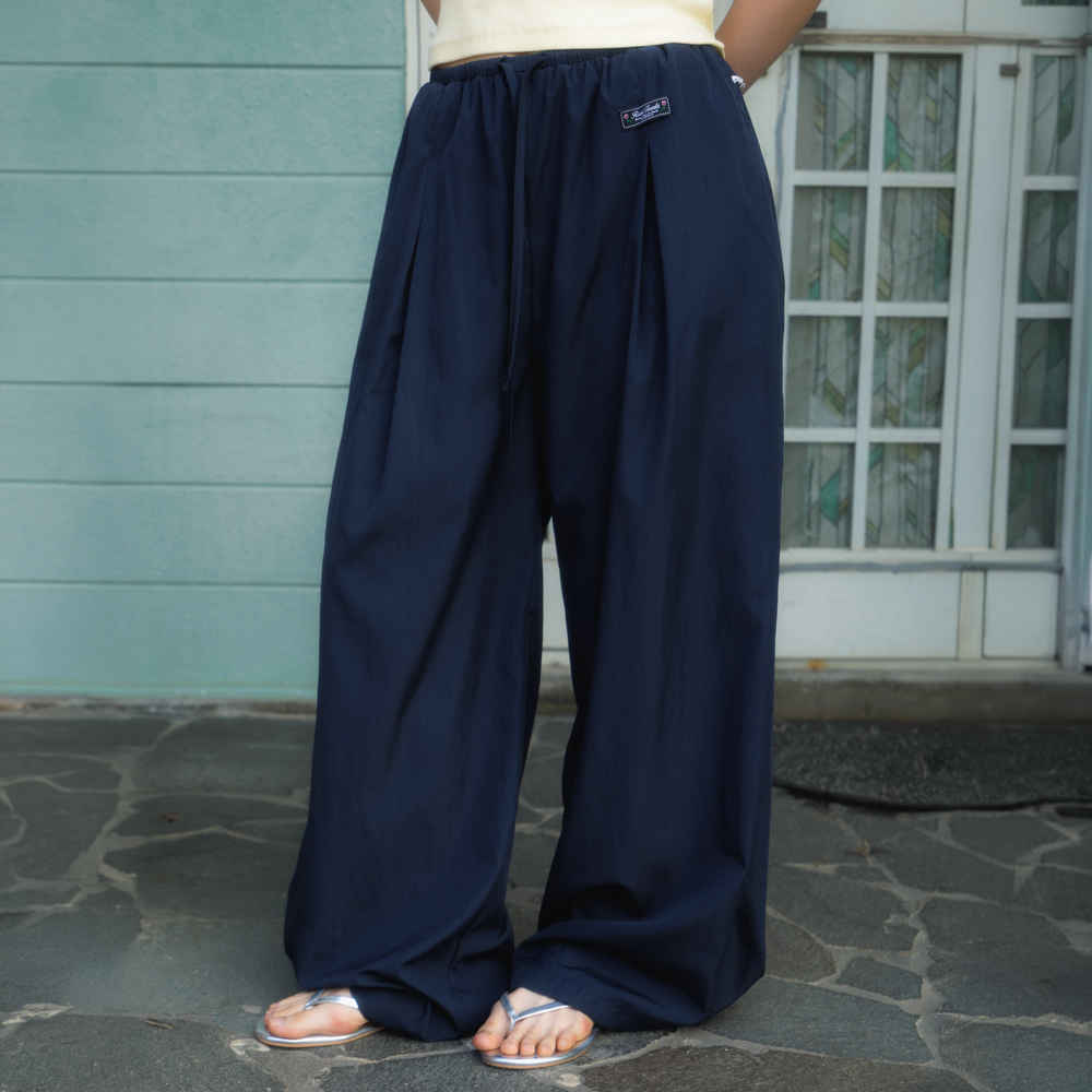 로제프란츠 백 레이스 나일론 와이드 팬츠 네이비(Rosefrantz Back Lace Nylon Wide Pants [Navy]) - 5