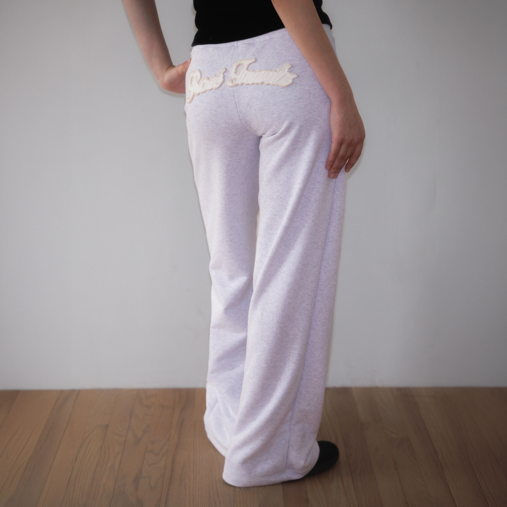 로제프란츠 패치워크 부츠컷 스웻팬츠 화이트 멜란지(Rosefrantz Patchwork Bootcut Sweatpants [White Melange]) - 6