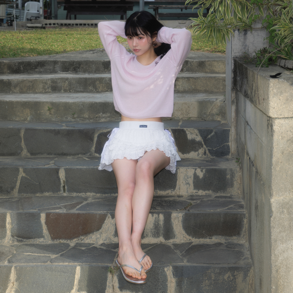 로제프란츠 보트넥 시스루 베이직 니트 핑크(Rosefrantz Boatneck Sheer Basic Knit [Pink]) - 4