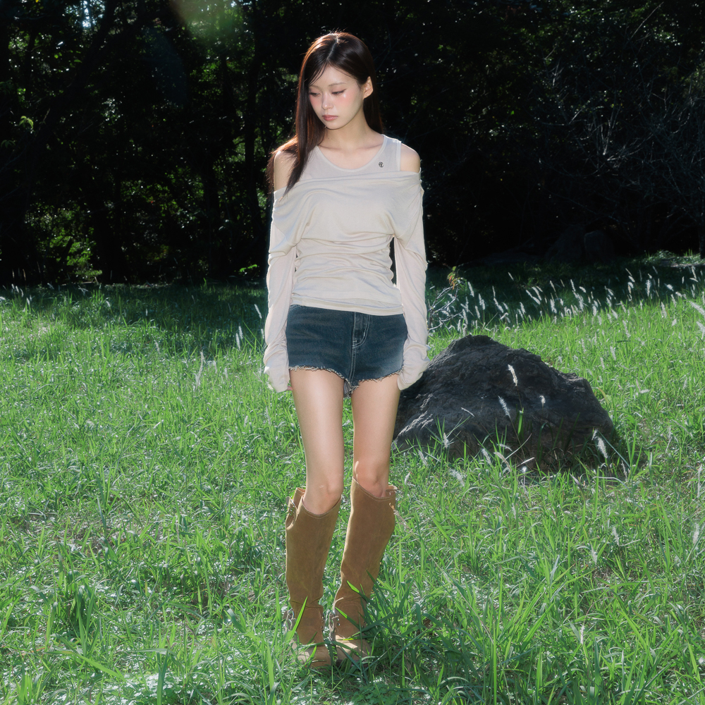 로제프란츠 레이어드 셔링 롱슬리브 베이지(Rosefrantz Layered Shirring Long Sleeve [Beige]) - 2