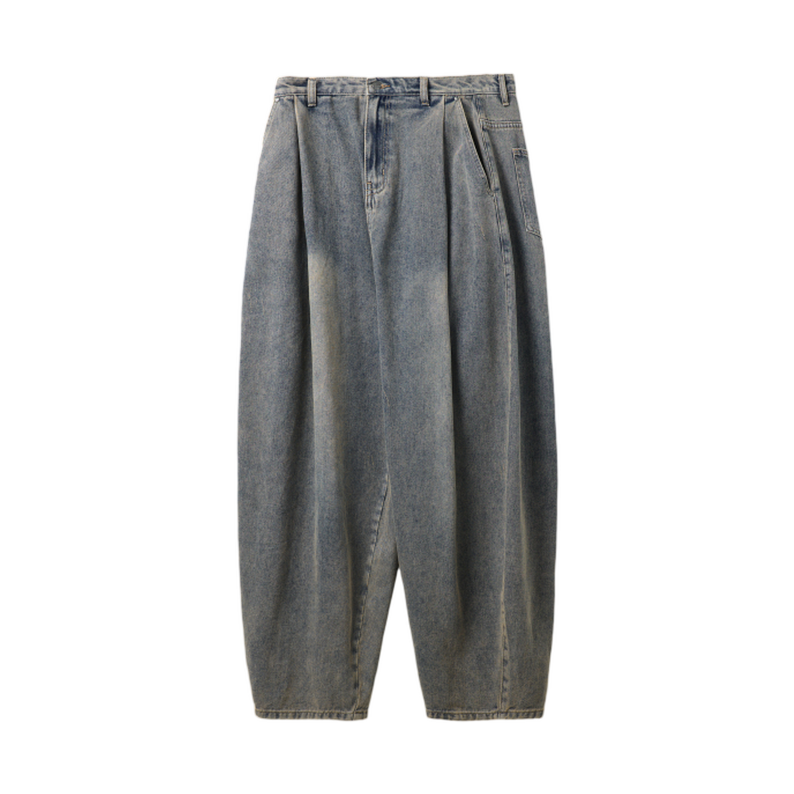 디미트리블랙 ASI 에센셜 커브드 벌룬 데님 팬츠 더스트 인디고(Dimitri Black ASI Essential Curved Balloon Denim Pants Dust Indigo) - 1