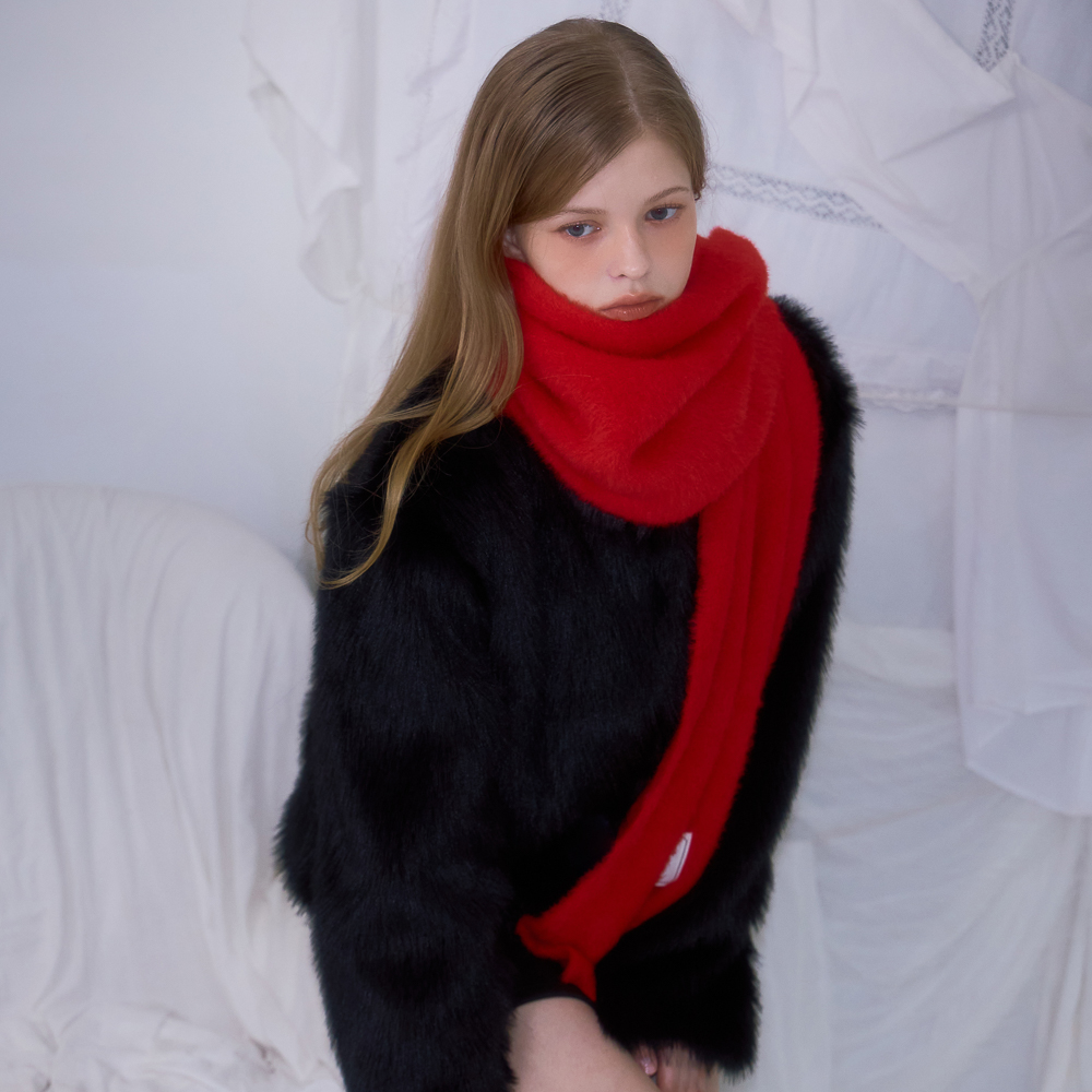 로제프란츠 코지 퍼 머플러 레드(Rosefrantz Cozy Fur Muffler [Red]) - 4