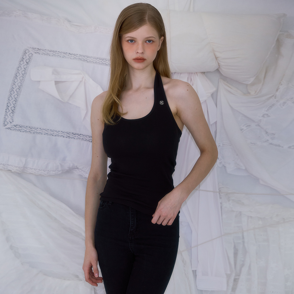 로제프란츠 소프트 홀터 슬리브리스 블랙(Rosefrantz Soft Halter Sleeveless [Black]) - 4