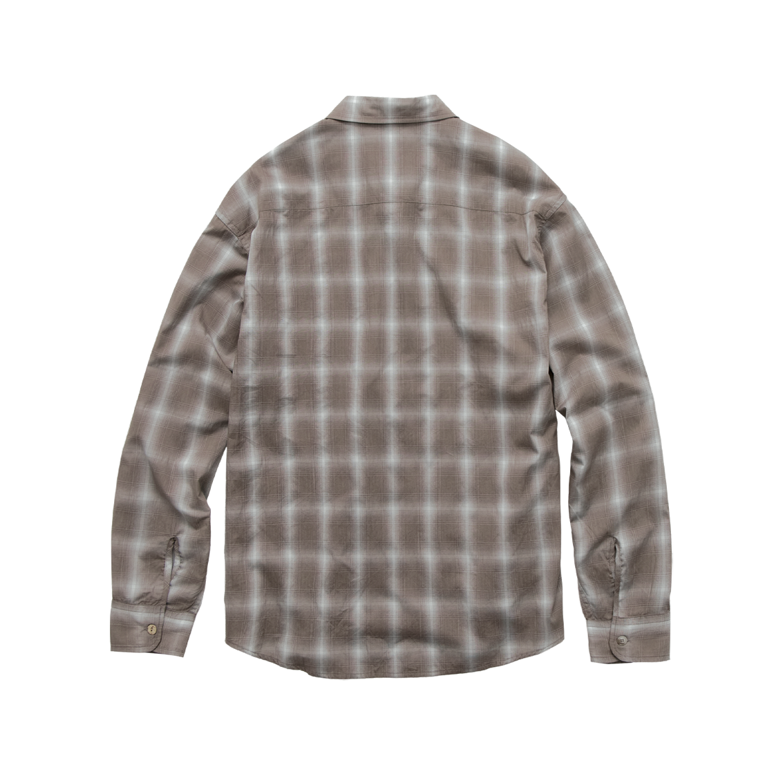 폴리테루 루즈드 체크 셔츠 모카 옴브레(Polyteru Loosed Check Shirt Mocha Ombre) - 2
