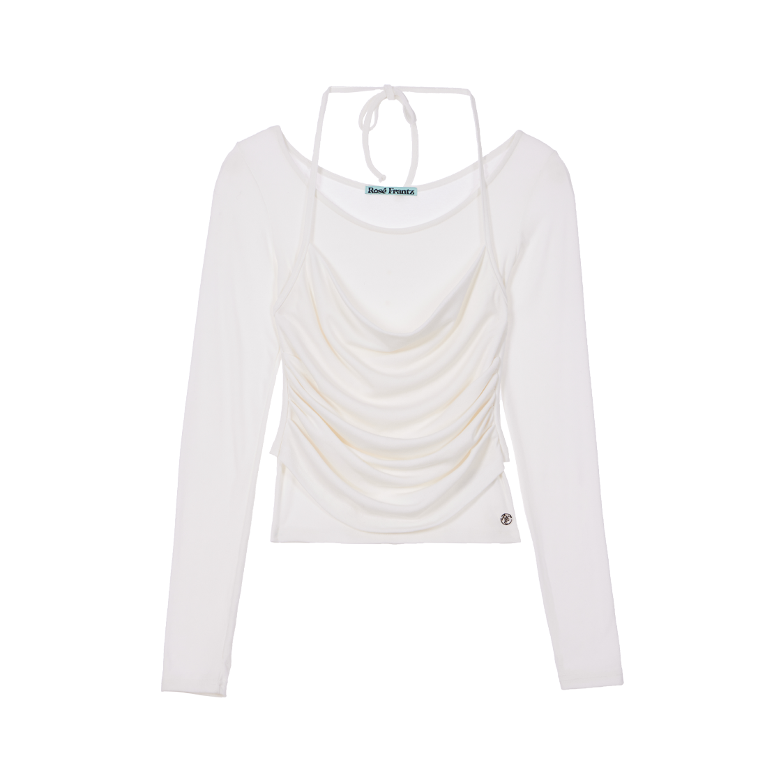 로제프란츠 드레이프 레이어드 홀터 롱슬리브 아이보리(Rosefrantz Drape Layered Halter Long Sleeve [Ivory]) - 1