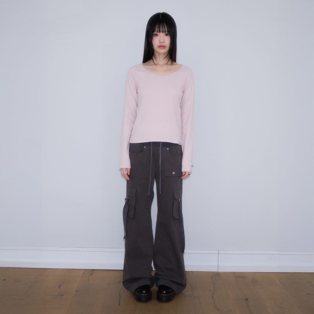 로제프란츠 에센셜 로즈 라벨 롱슬리브 페일 핑크(Rosefrantz Essential Rose Label Long Sleeve [Pale Pink]) - 2