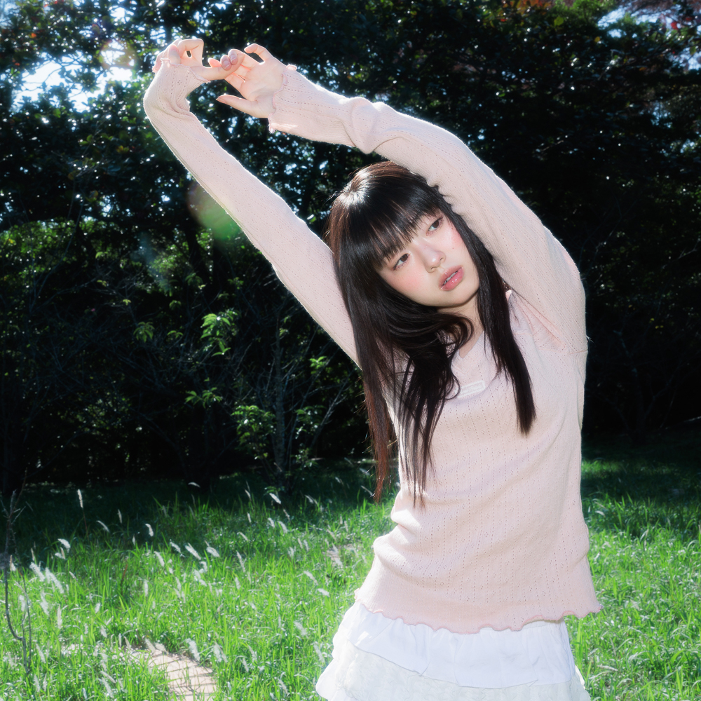 로제프란츠 레이스 라벨 브이넥 롱슬리브 핑크(Rosefrantz Lace Label V-Neck Long Sleeve [Pink]) - 2