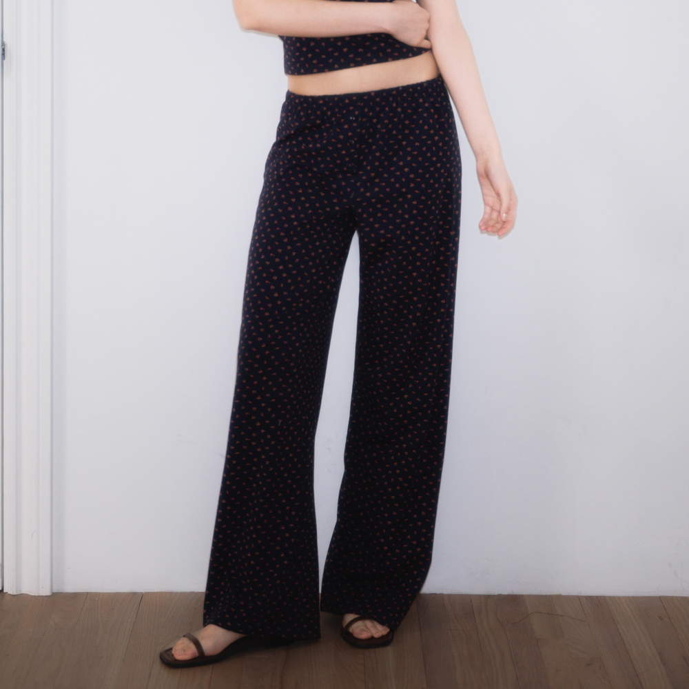 로제프란츠 로즈 앤 베리 라운지 팬츠 로즈 네이비(Rosefrantz Rose & Berry Lounge Pants [Rose Navy]) - 5