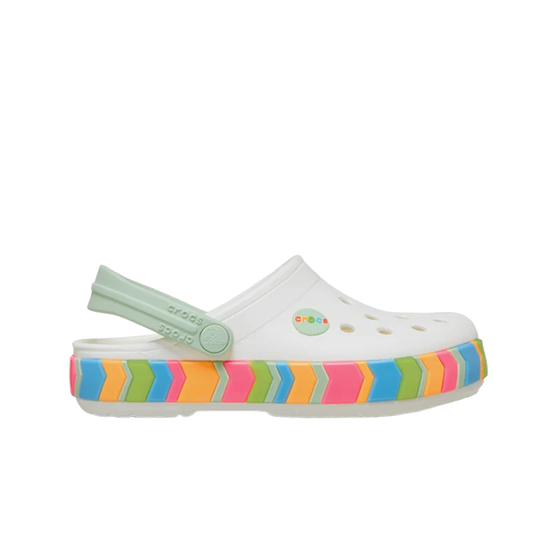 213840-94S (TD) Crocs Crocband Chevron Band Clog White Multi