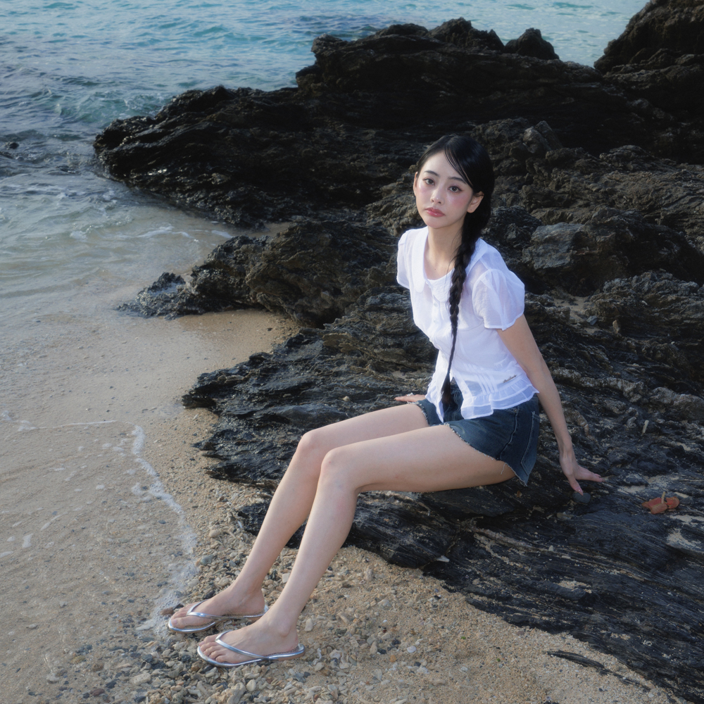 로제프란츠 시스루 플리츠 반팔 블라우스 아이보리(Rosefrantz See-through Pleat Short Sleeved Blouse [Ivory]) - 5