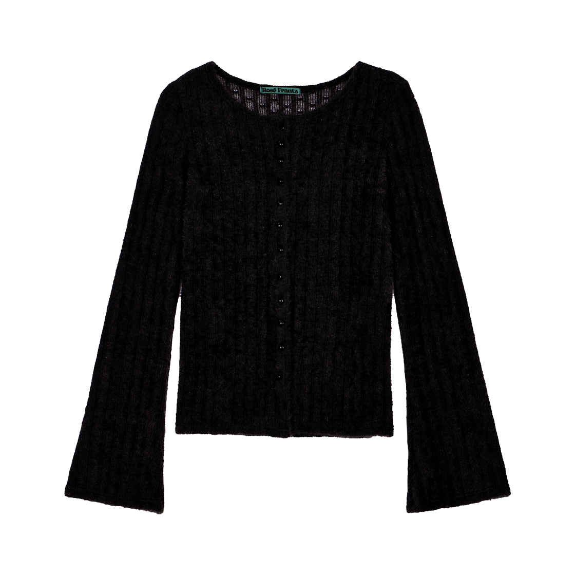 RS25FCD104BLK Rosefrantz Hairy Slim Fur Cardigan [Black]