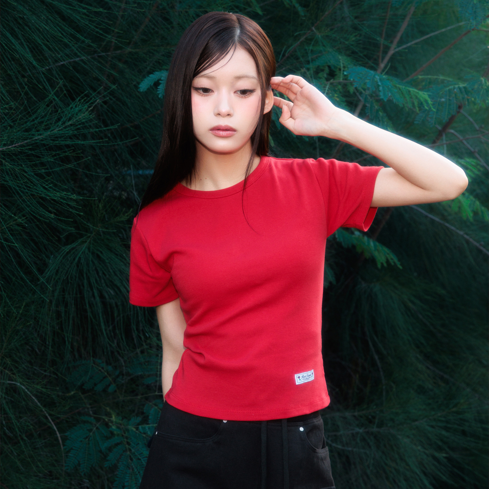 로제프란츠 에센셜 로즈 라벨 티셔츠 레드(Rosefrantz Essential Rose Label T-Shirt [Red]) - 6