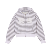Rosefrantz Patch Stripe Hood Zip-Up [Ivory]