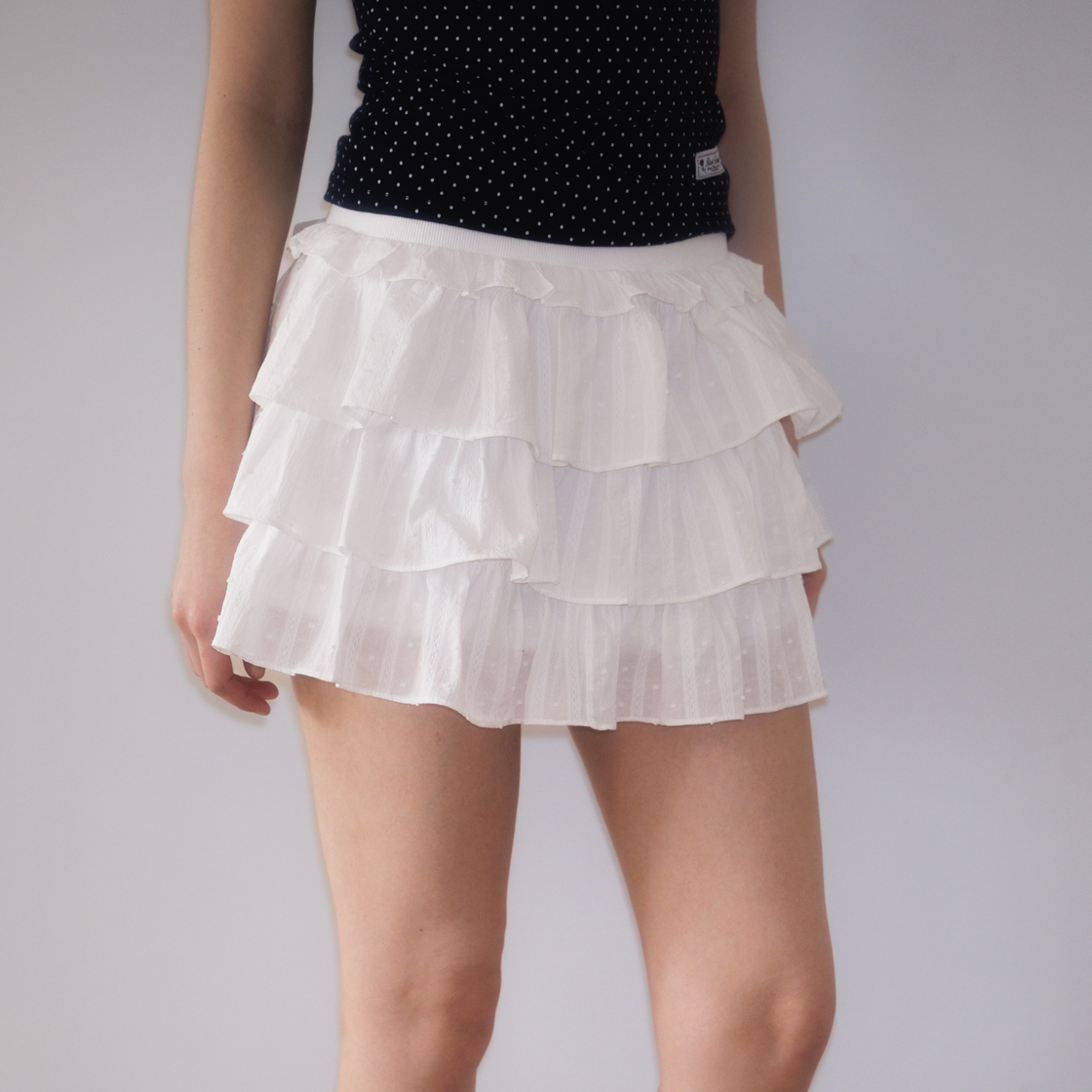 로제프란츠 러블리 플레어 캉캉 미니 스커트 화이트(Rosefrantz Lovely Flare Cancan Mini Skirt [White]) - 6