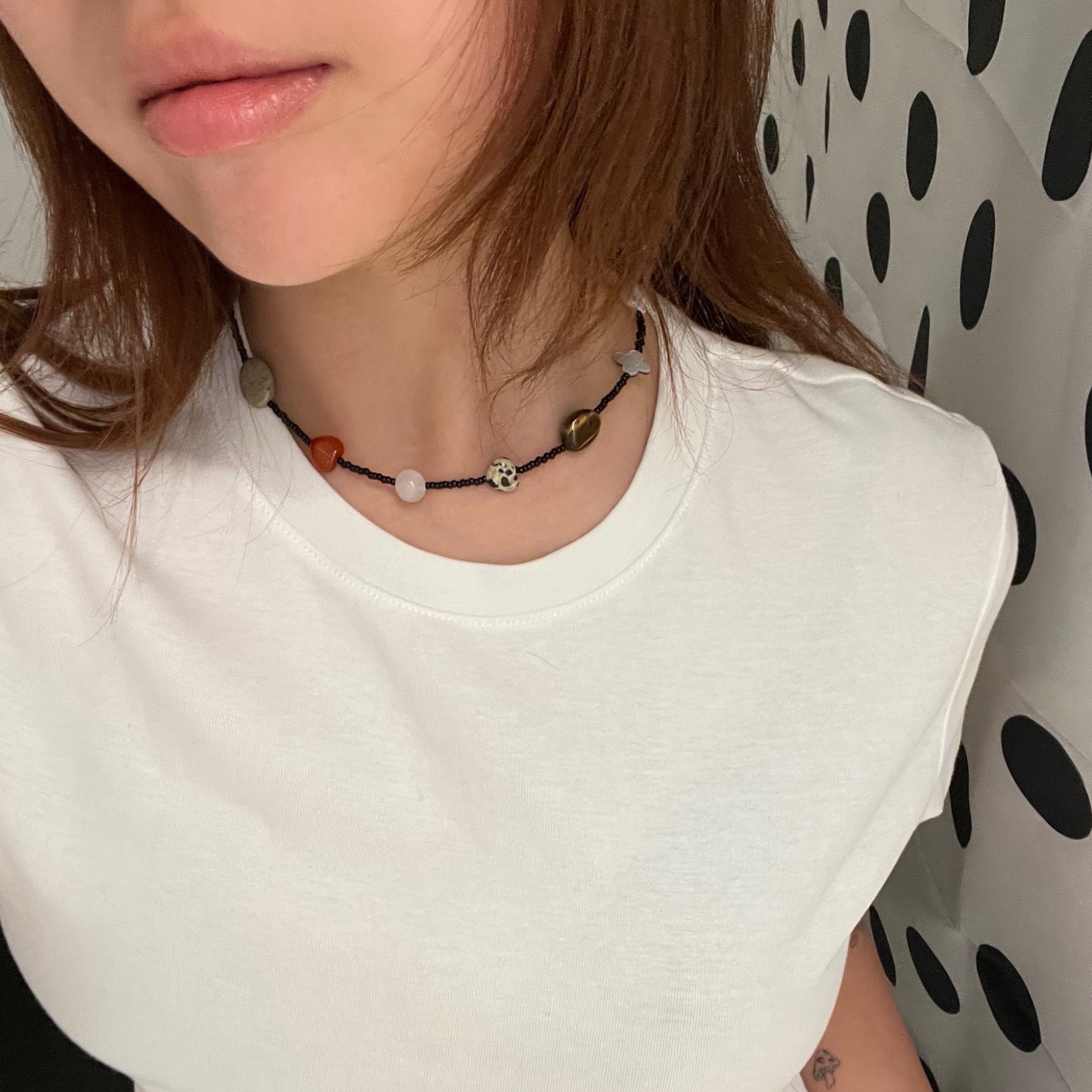 Riomeu Solar Sistema Necklace 착용 스타일 - 4