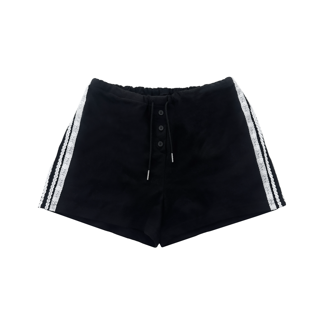RS25UHP105BLK Rosefrantz Lace Track Shorts [Black]