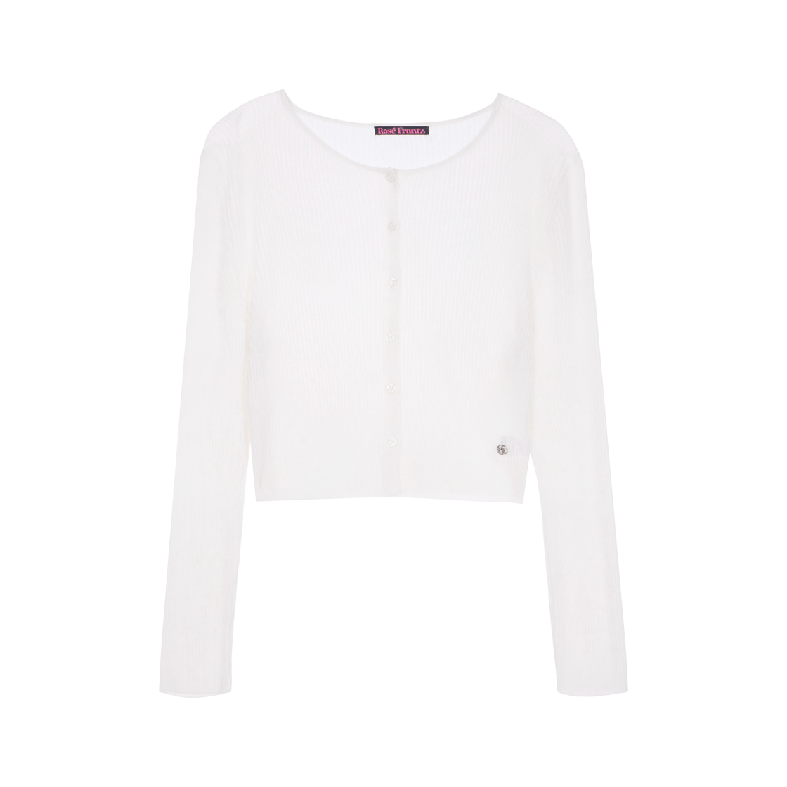 RS25CCD102IVR Rosefrantz Linen Knit Cardigan [Ivory]