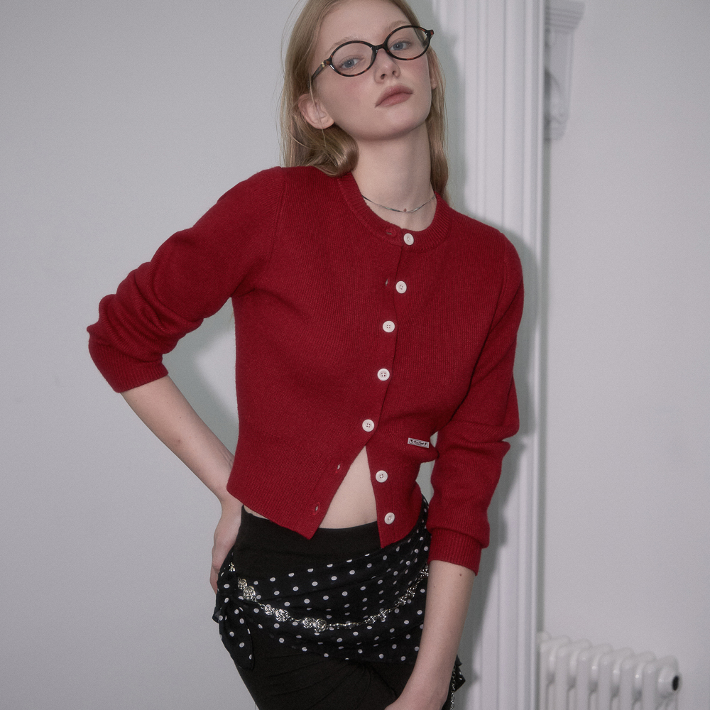 로제프란츠 소프트 너트 버튼 가디건 레드(Rosefrantz Soft Nut Button Cardigan [Red]) - 3