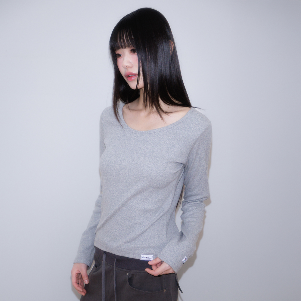 로제프란츠 에센셜 로즈 라벨 롱슬리브 그레이(Rosefrantz Essential Rose Label Long Sleeve [Gray]) - 3