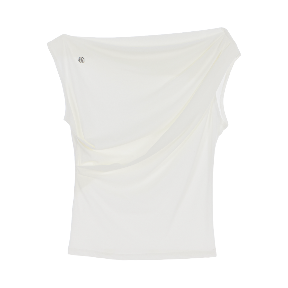 로제프란츠 드레이프 오프숄더 슬리브리스 화이트(Rosefrantz Drape Off Shoulder Sleeveless [White])