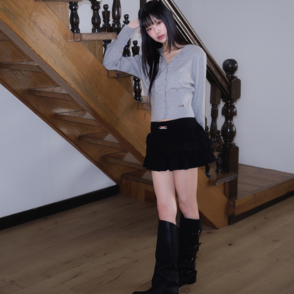 로제프란츠 로즈 캉캉 미니 스커트 블랙(Rosefrantz Rose Cancan Mini Skirt [Black]) - 4