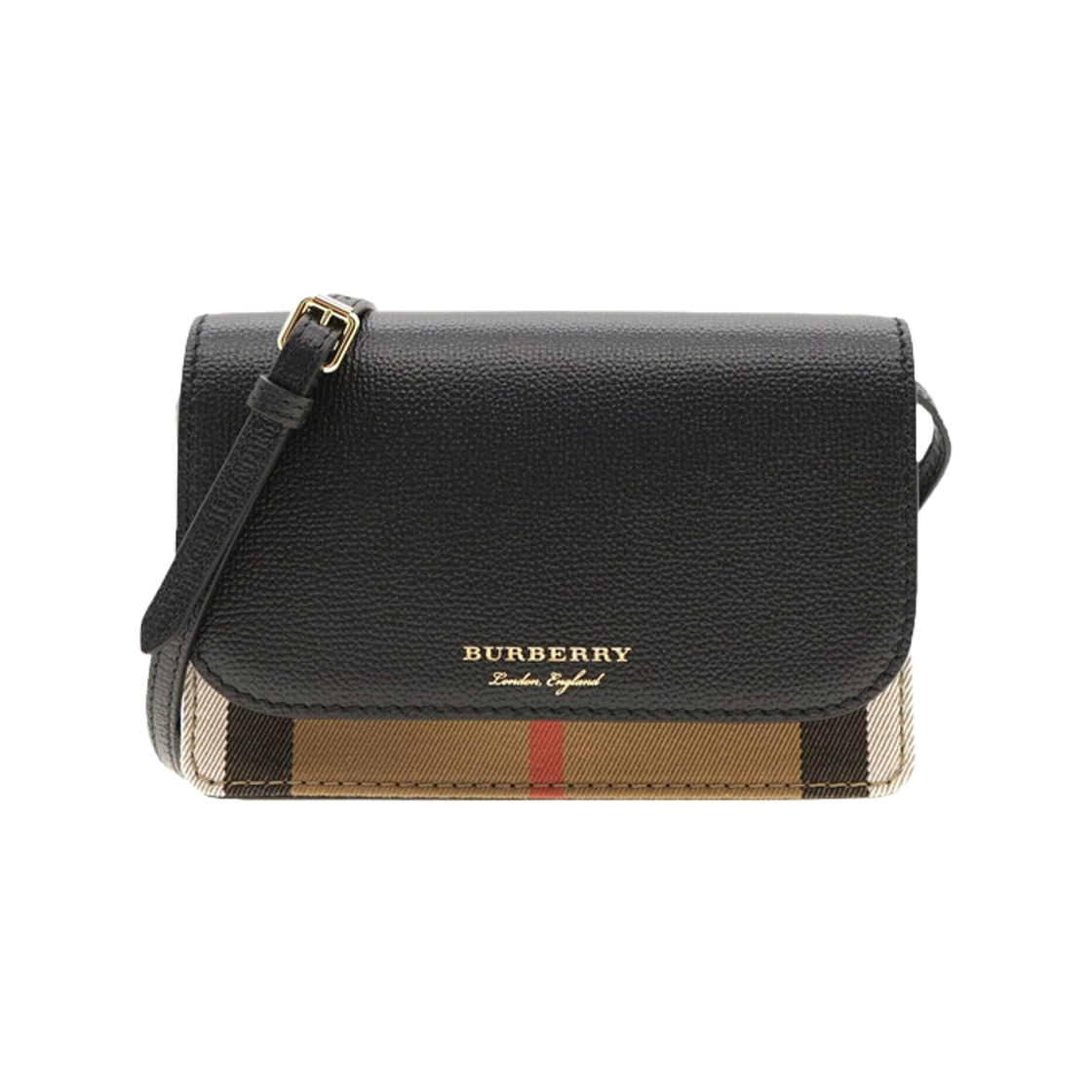 버버리 체크 뉴 햄프셔 크로스바디백 블랙(Burberry Check New Hampshire Crossbody Bag Black) - 1