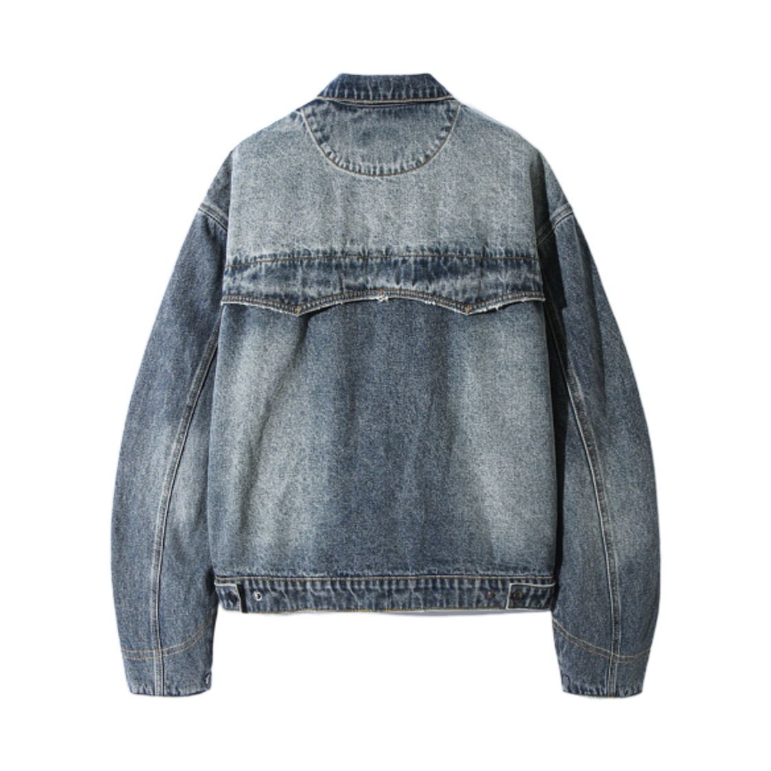 디미트리블랙 투웨이 웨스턴 데님 자켓 더스트 인디고(Dimitri Black 2Way Western Denim Jacket Dust Indigo) - 2