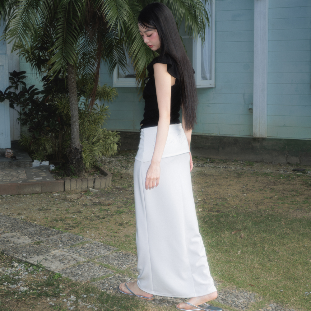 로제프란츠 폴딩 웨이스트 맥시 롱 스커트 아이보리(Rosefrantz Folding Waist Maxi Long Skirt [Ivory]) - 3