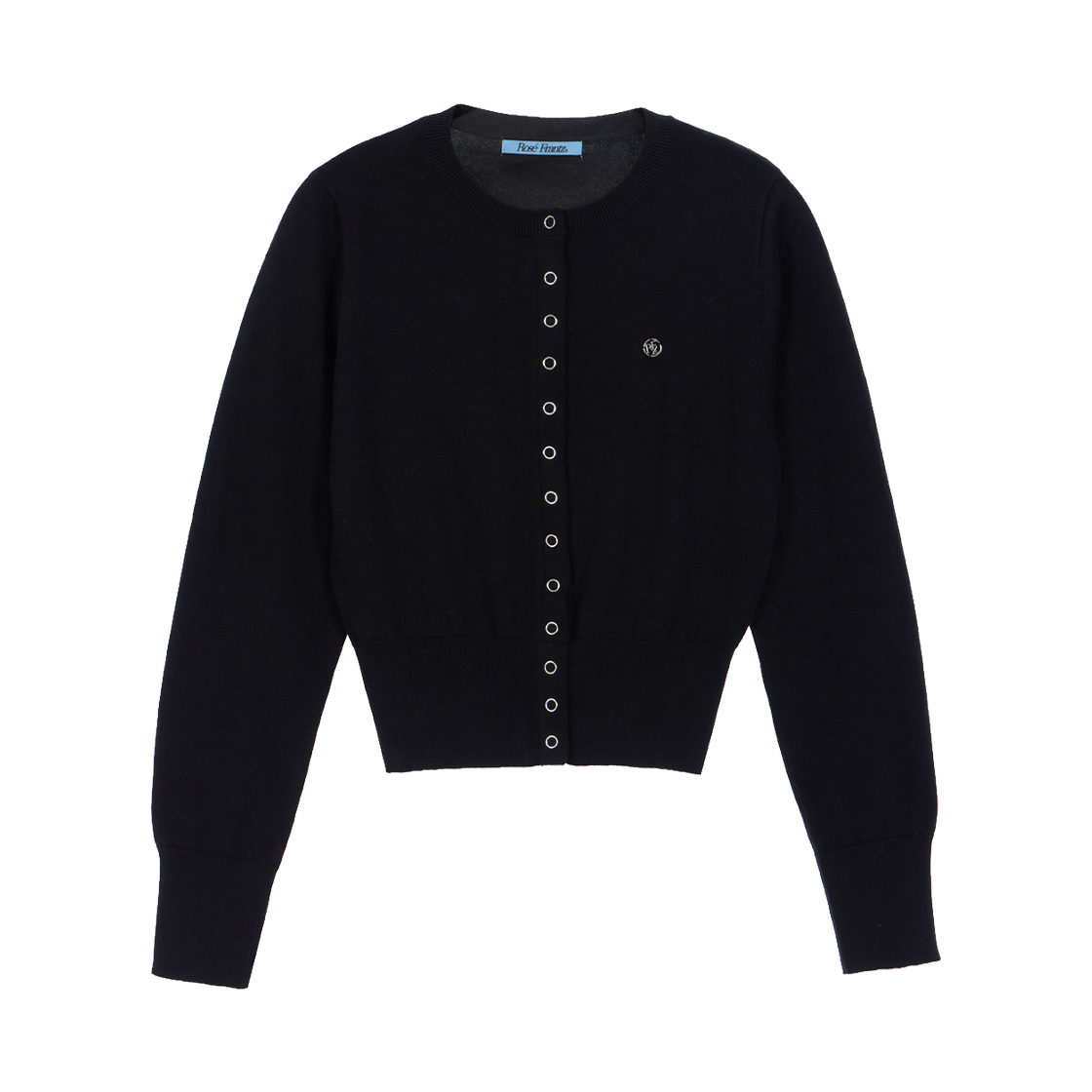로제프란츠 아일렛 라운드 가디건 블랙(Rosefrantz Eyelet Round Cardigan [Black])