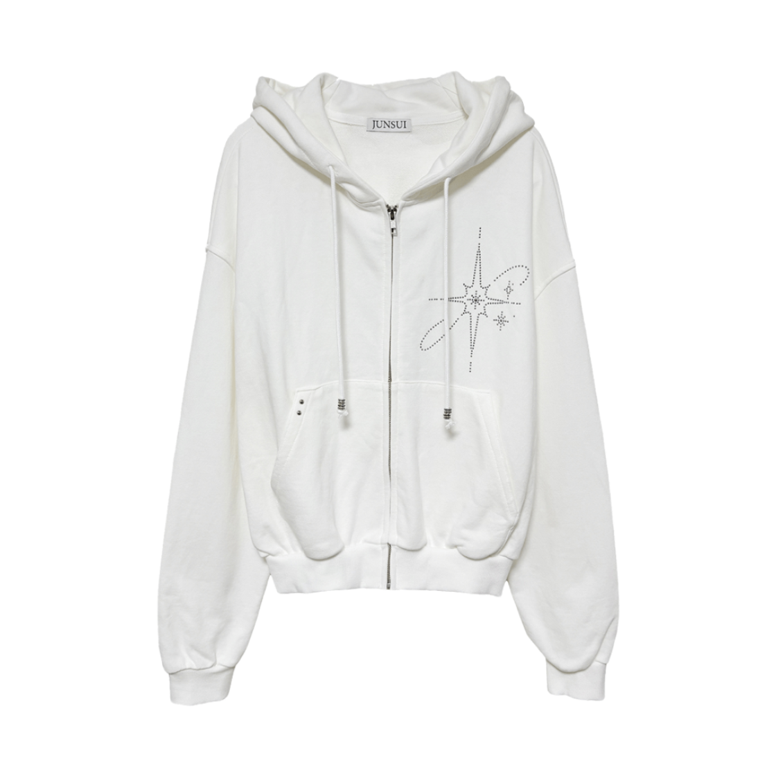 준수이 오리진 엔티티 06 핫픽스 집업 후디 아이보리(JUNSUI ORIGIN ENT06 Hotfix Zip-Up Hoodie Ivory) - 1