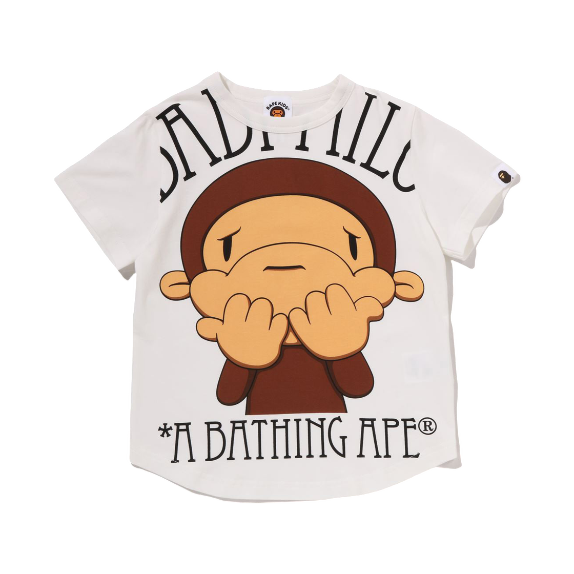 (키즈) 베이프 빅 드로운 베이비 마일로 티셔츠 화이트((Kids) BAPE Big Drawn Baby Milo T-Shirt White) - 1