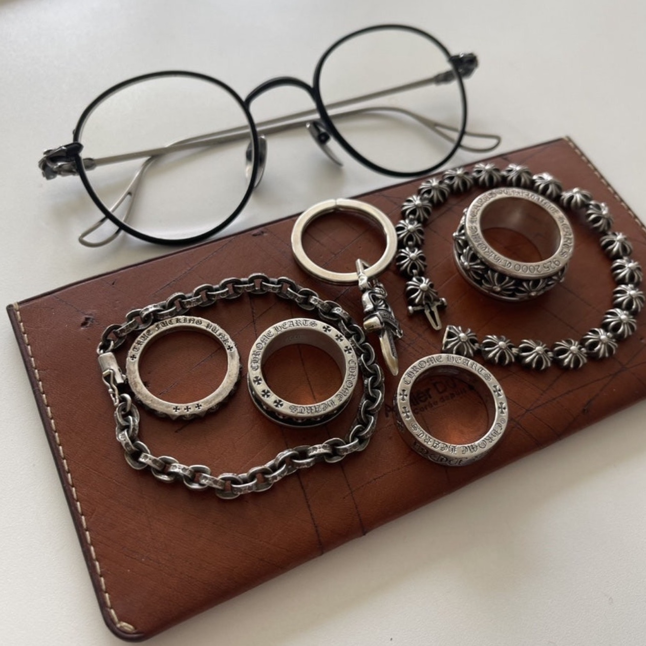 Chrome Hearts Spacer Forever Ring 6mm Silver, Hansroom Chrome Hearts  CH Mini Plus Ring 착용 스타일 - 3