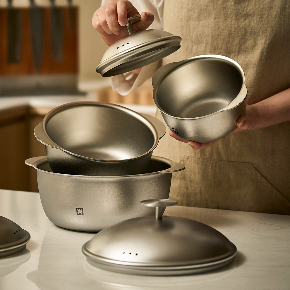 바겐슈타이거 통5중 스텐 316 달항아리 솥밥 죽 국 냄비(포춘팟) 18cm(WAGENSTEIGER 5-Ply Stainless Steel 316 Fortune Pot Rice & Porridge Soup Pot 18cm) - 5