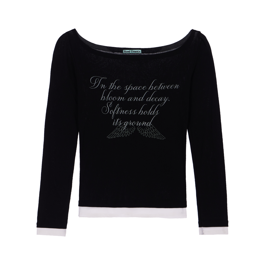로제프란츠 레터링 엔젤 롱슬리브 블랙(Rosefrantz Lettering Angel Long Sleeve [Black]) - 1